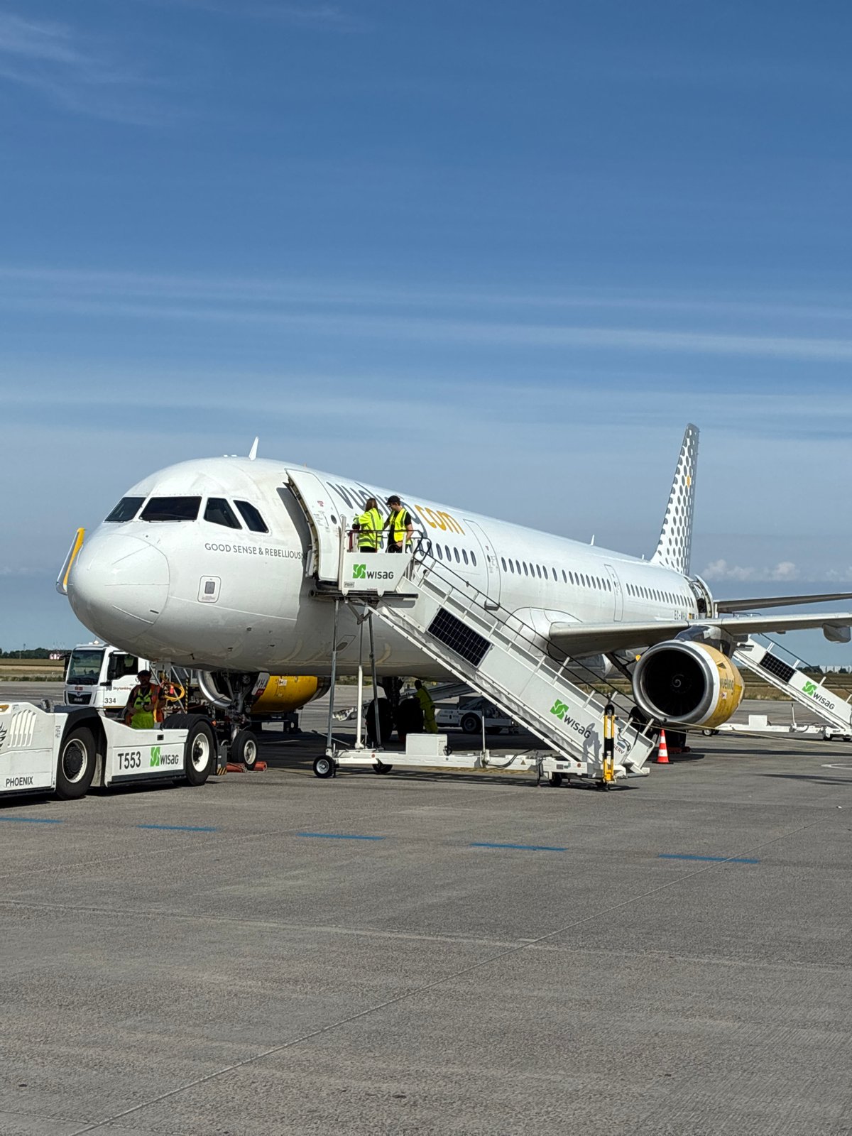 Morning airport operations captured at Berlin Brandenburg Airport