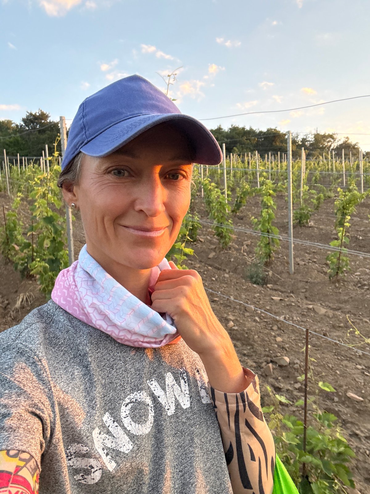 Sunset visit to a vineyard in Lavrovoe, Ukraine