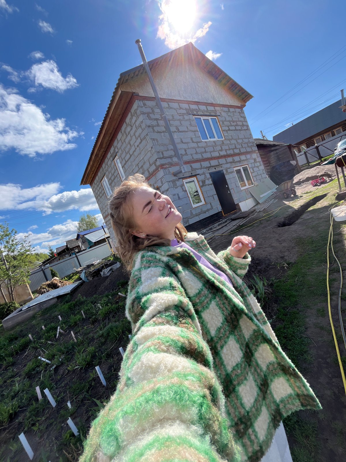 Spring morning documented in rural Olkhovka, Russia village life
