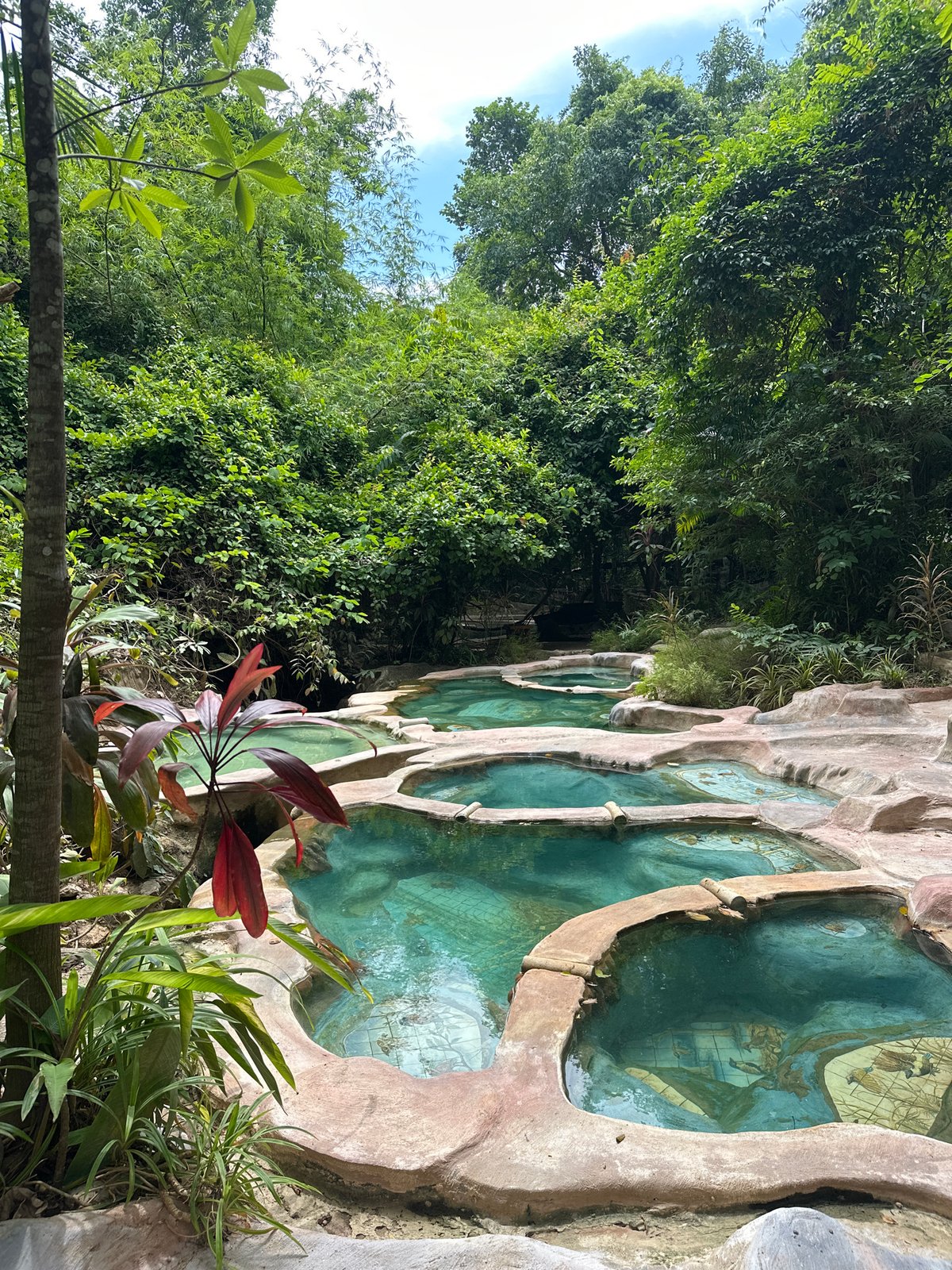 Morning at a hot spring park in Khlong Thom Nuea, Krabi