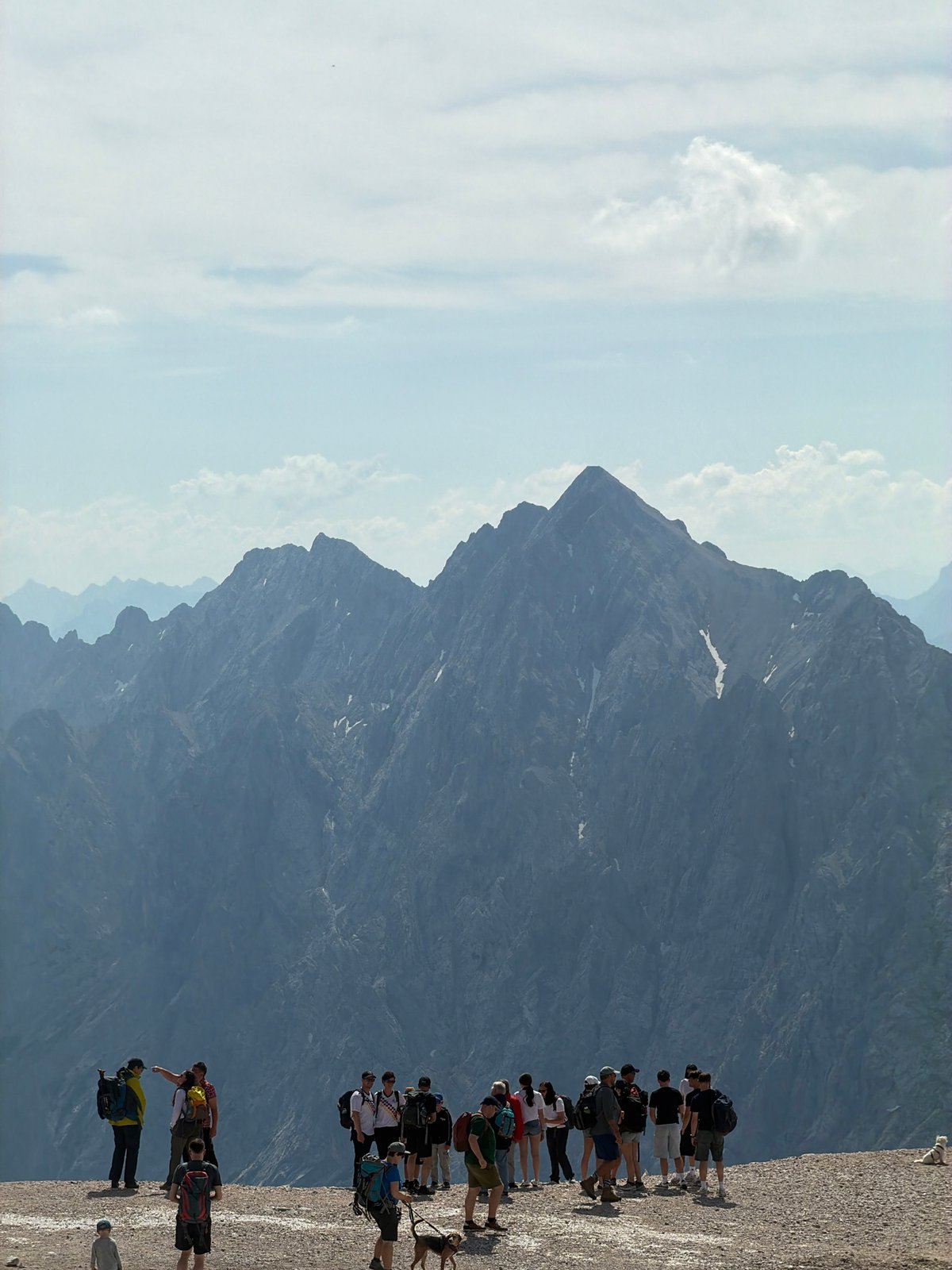 Morning at the Zugspitze: crowds, clouds, and Alpine panoramas