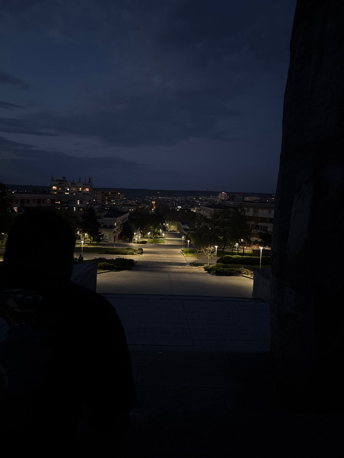 Evening documentation captures Pleven cityscape and military aircraft display