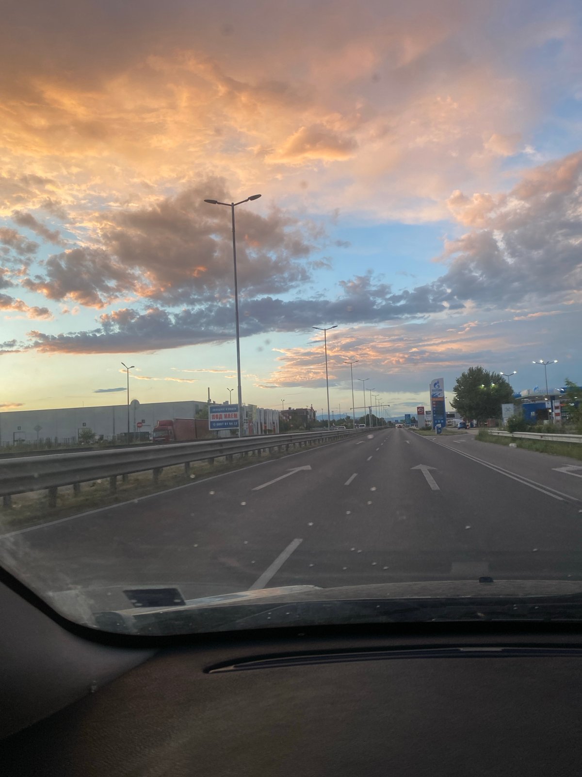 Highway traffic observed in Trud, Bulgaria