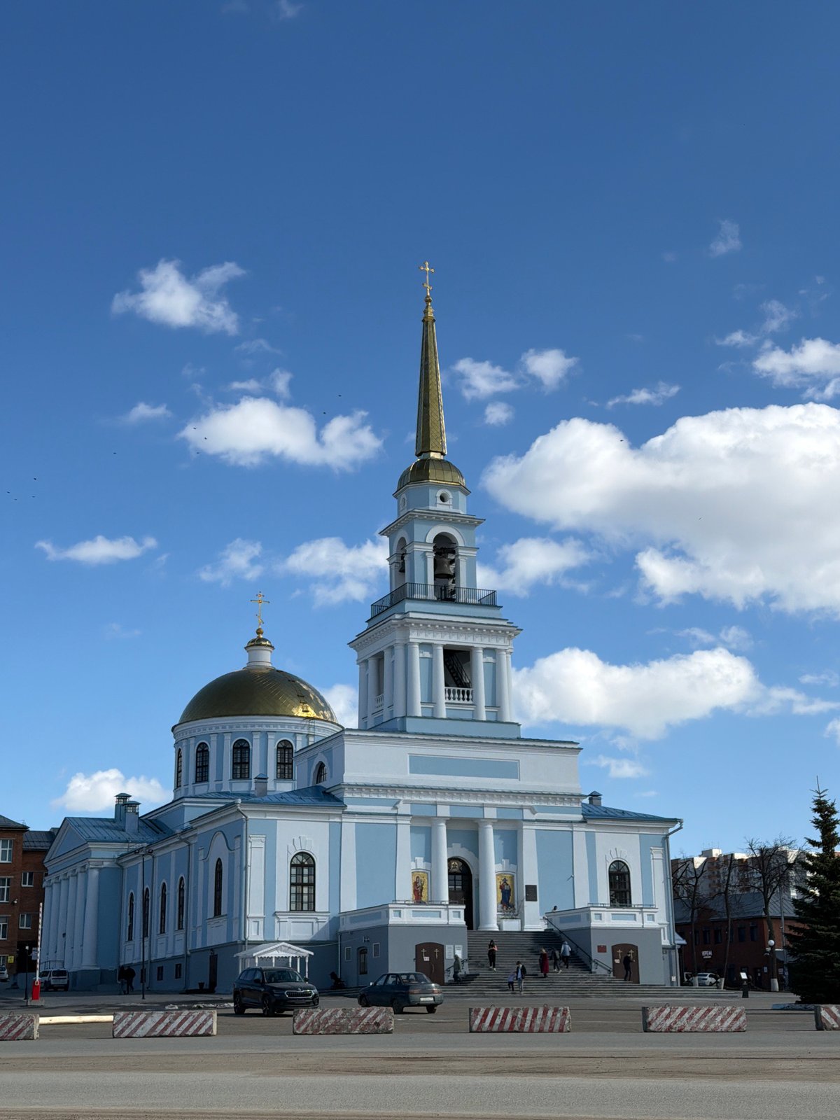 Orthodox cathedrals photographed in Votkinsk, Russia