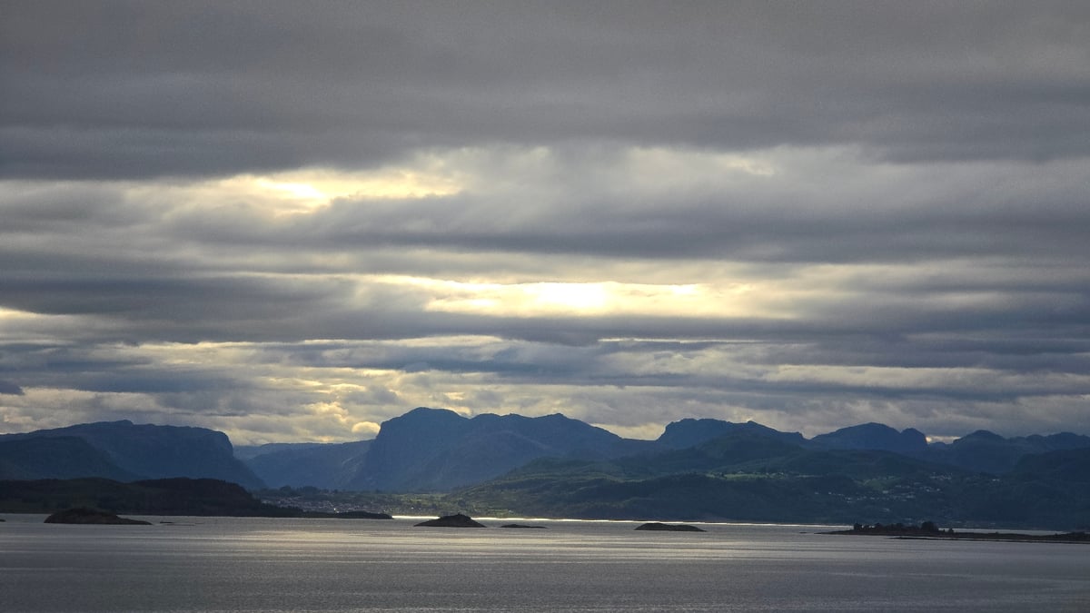 Dawn fjord scenes captured near Stavanger, Norway