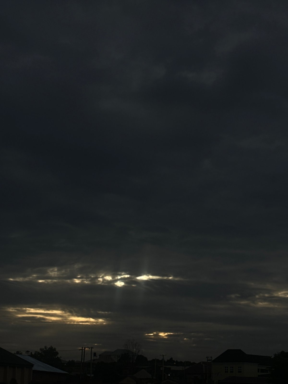 Dramatic sunrise clouds observed over Gura Top, Nigeria