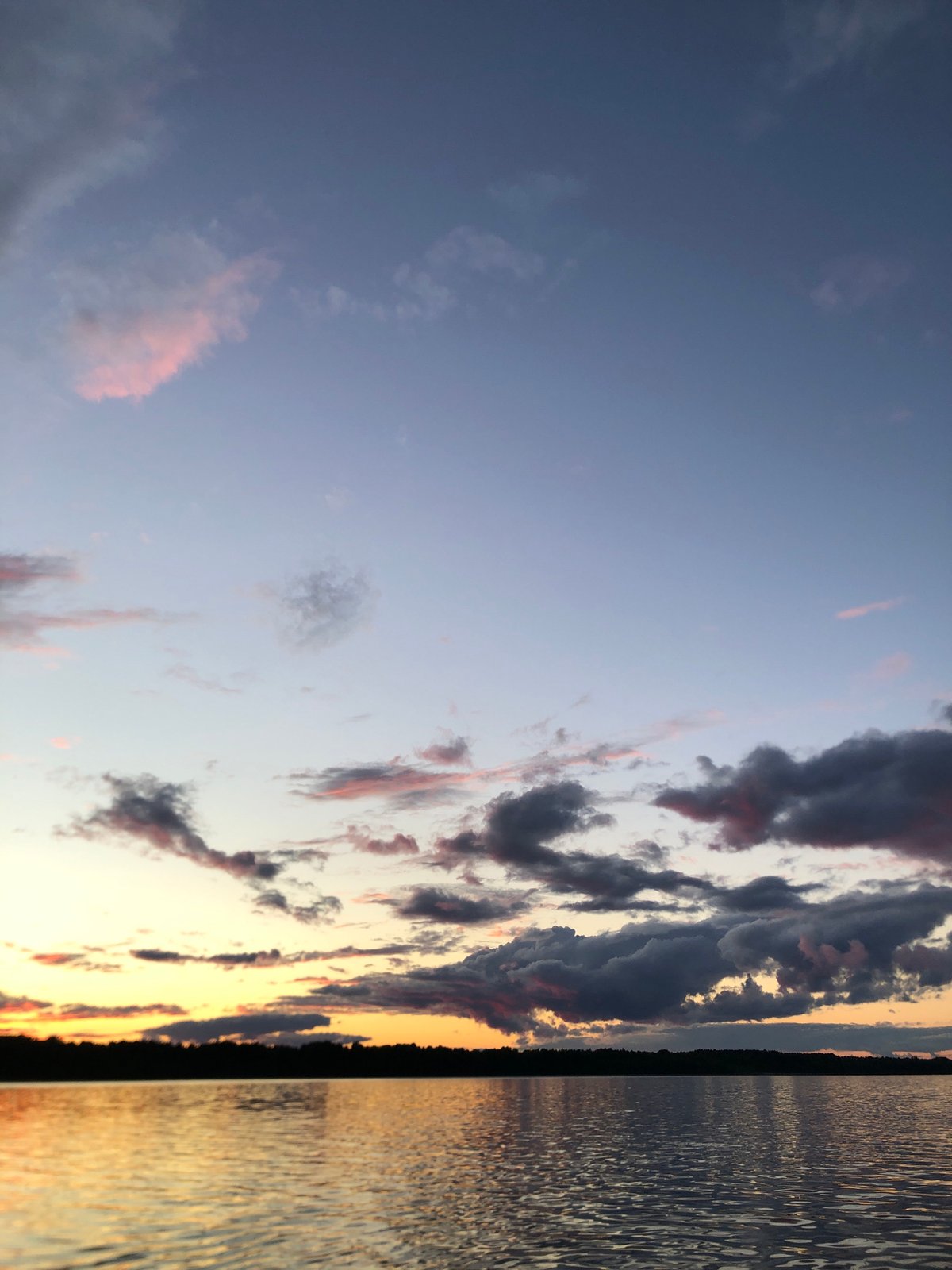Dusk over the water near Svirstroy, Russia