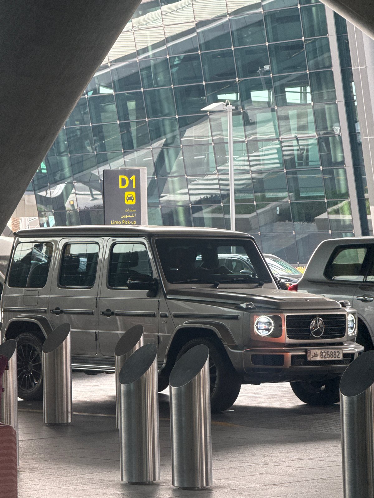 Mercedes G-Wagon spotted with door open at Doha Airport