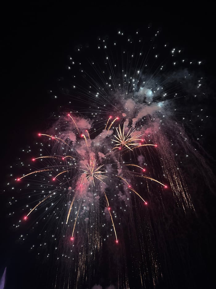 Fireworks display lights up night sky over Phú Quốc