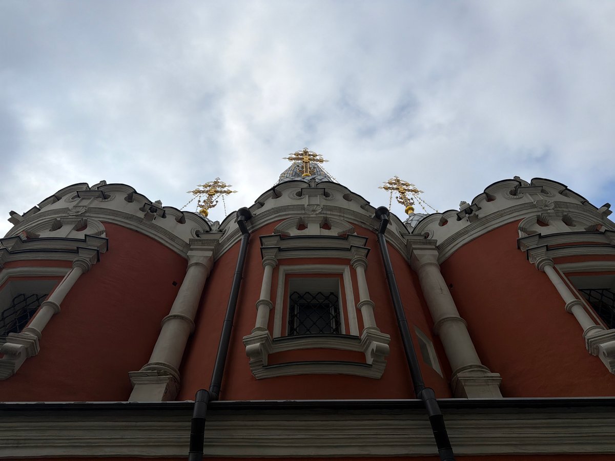 Morning documentation of Moscow university campus and church architecture