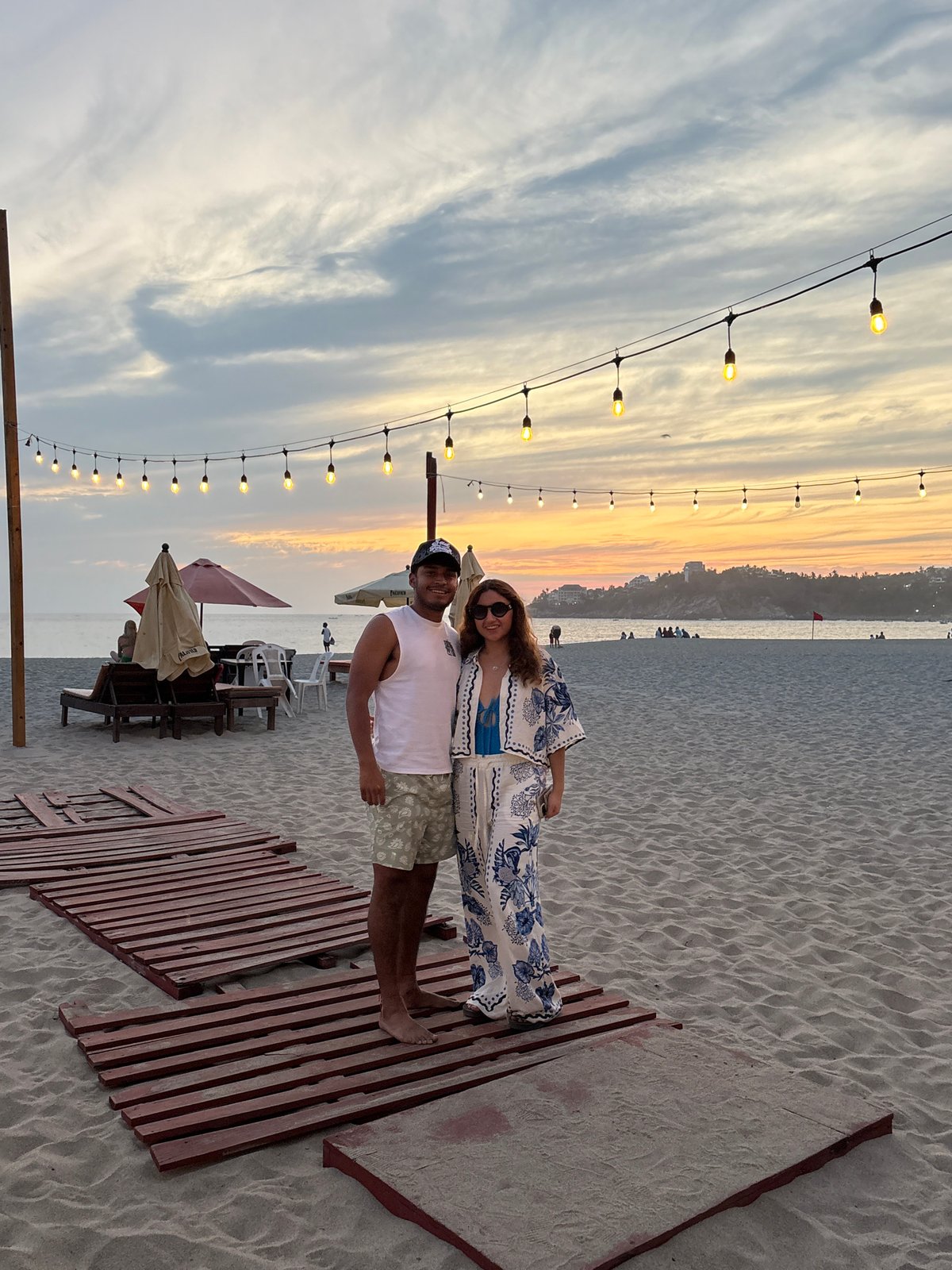 Beach wedding and sunset activities at Zicatela Beach, Mexico