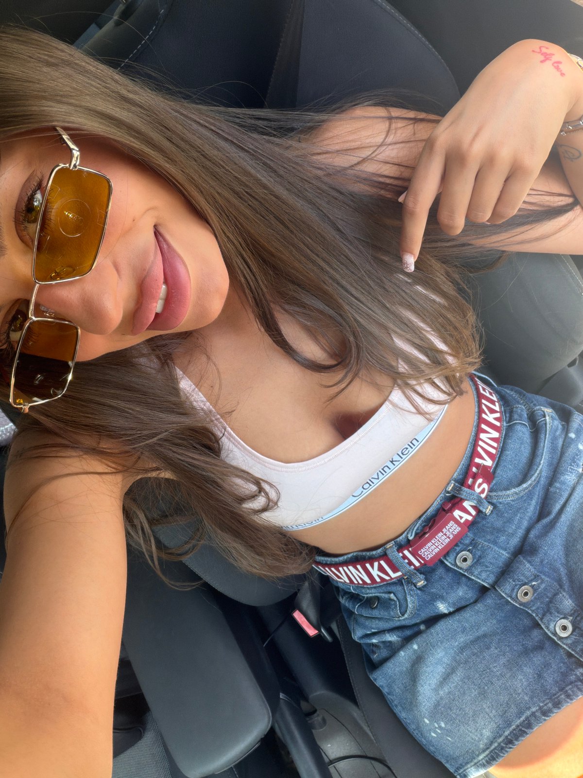Casual car selfie session in Karnobat on a summer afternoon.