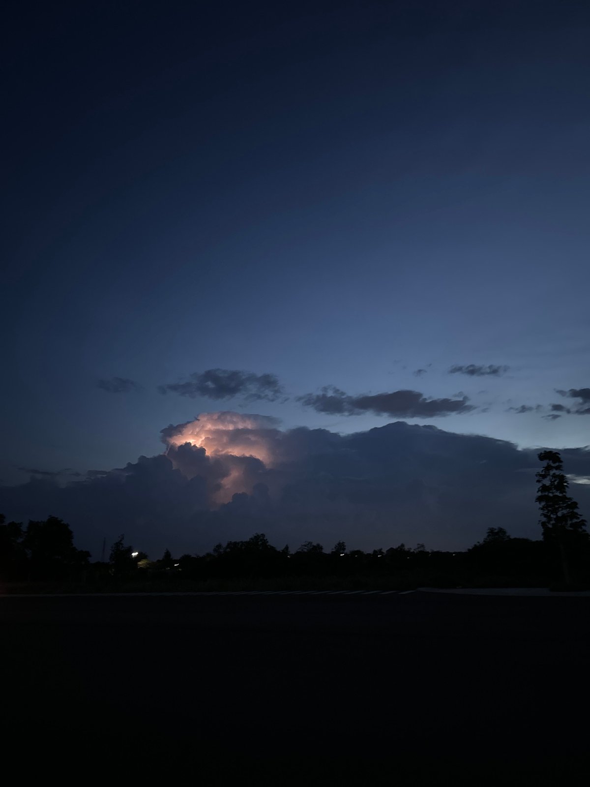Lightning storm builds over Mui Ne at dusk