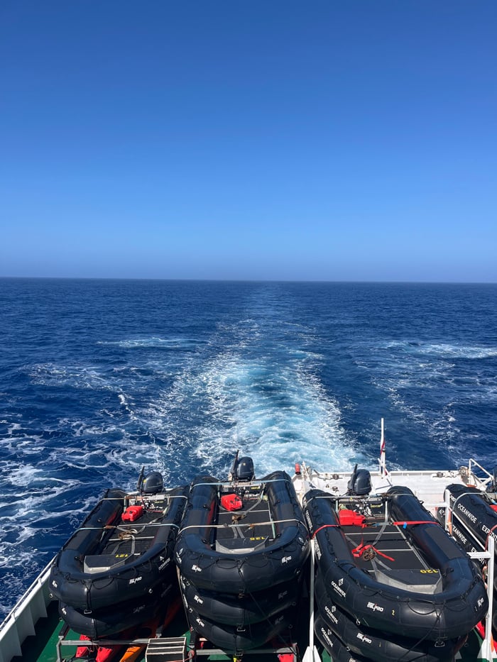 Maritime vessel scenes documented over 2.5 hours Sunday