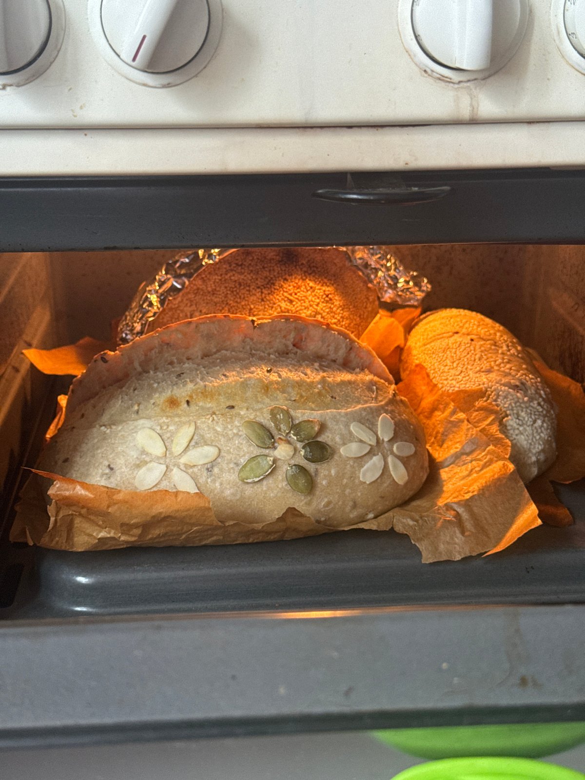 Baker documents decorated bread making in Vysoky, Russia