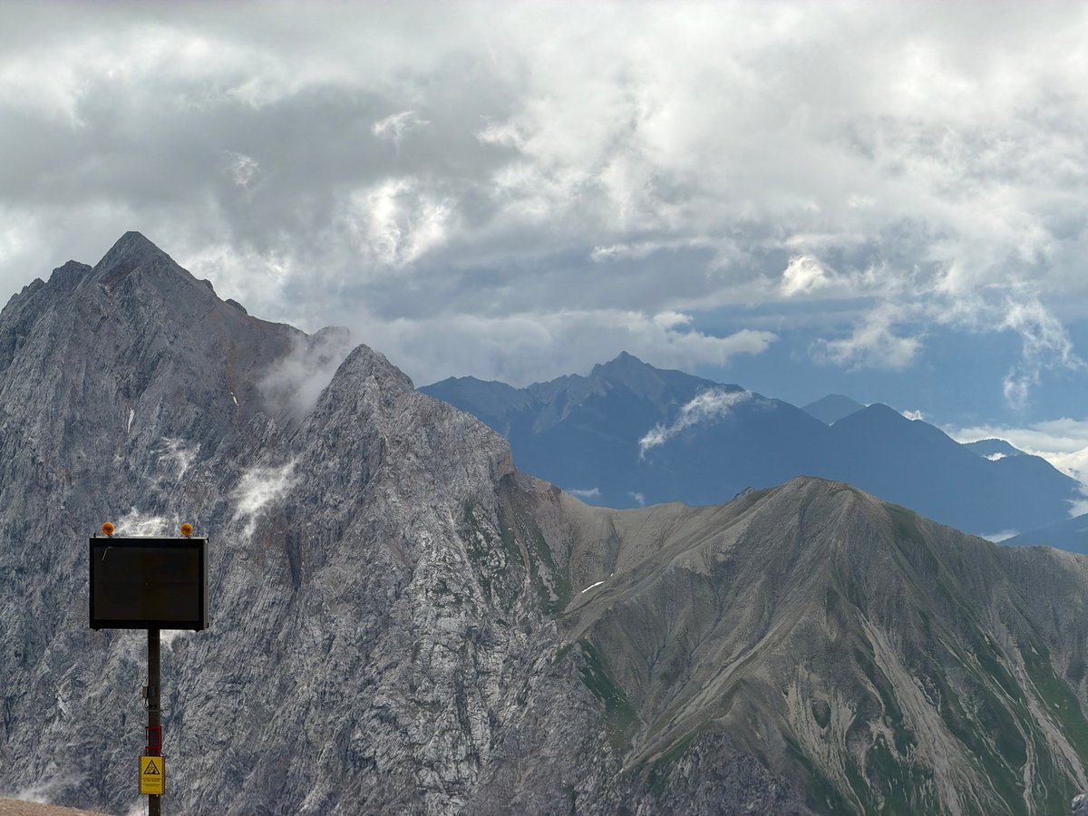 Morning views from Germany's highest peak, Zugspitze