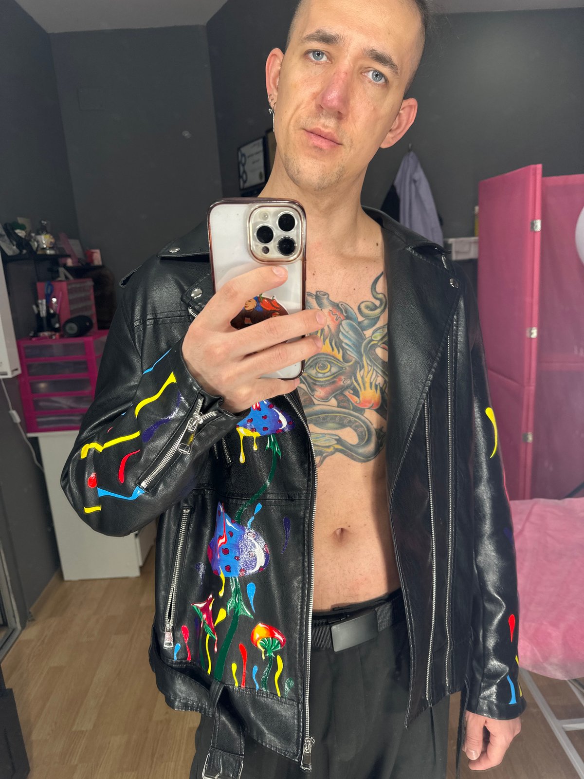 Person takes iPhone selfie in indoor room in Saratov
