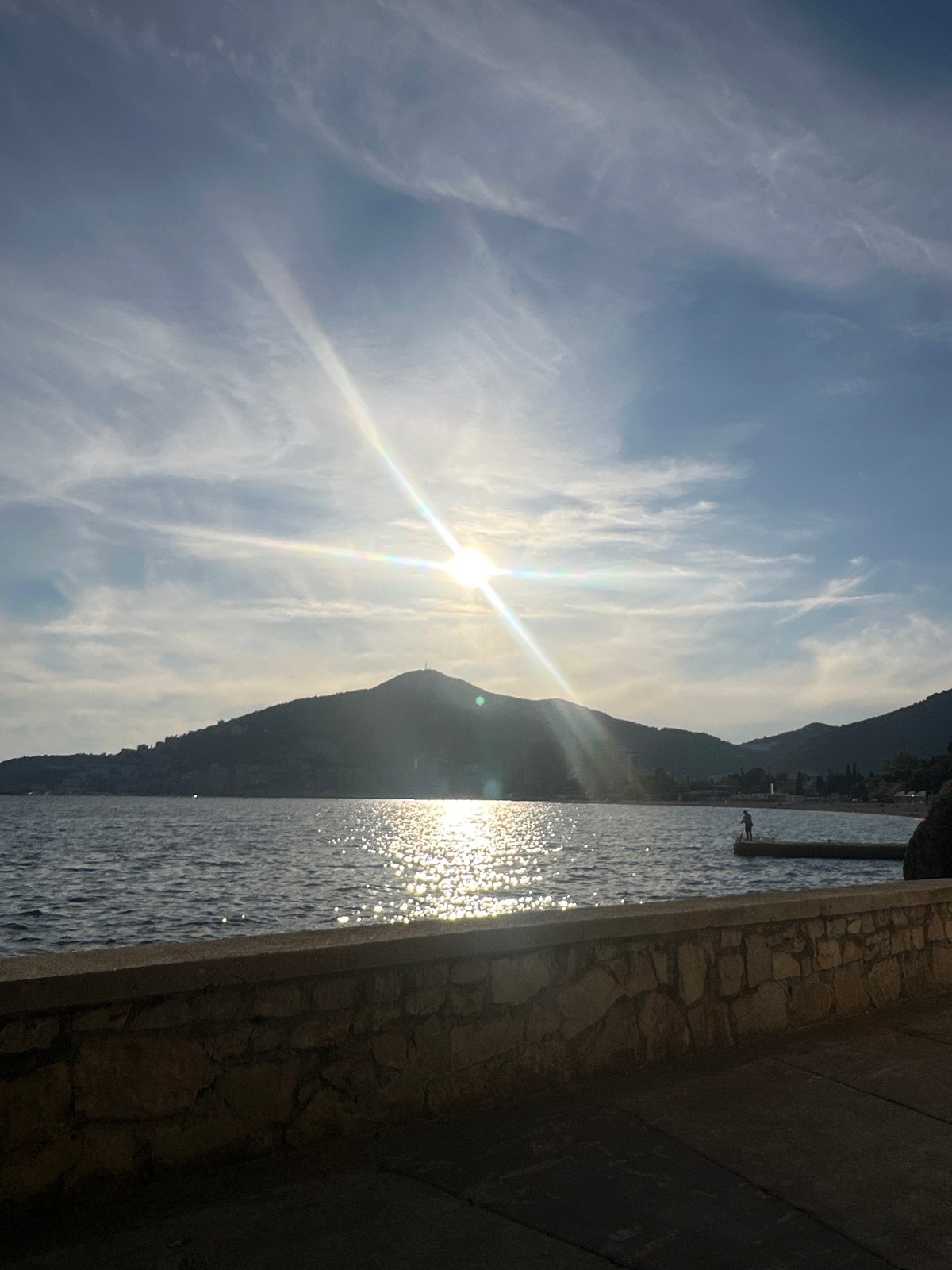 Morning fishing and coastal observations documented in Budva, Montenegro