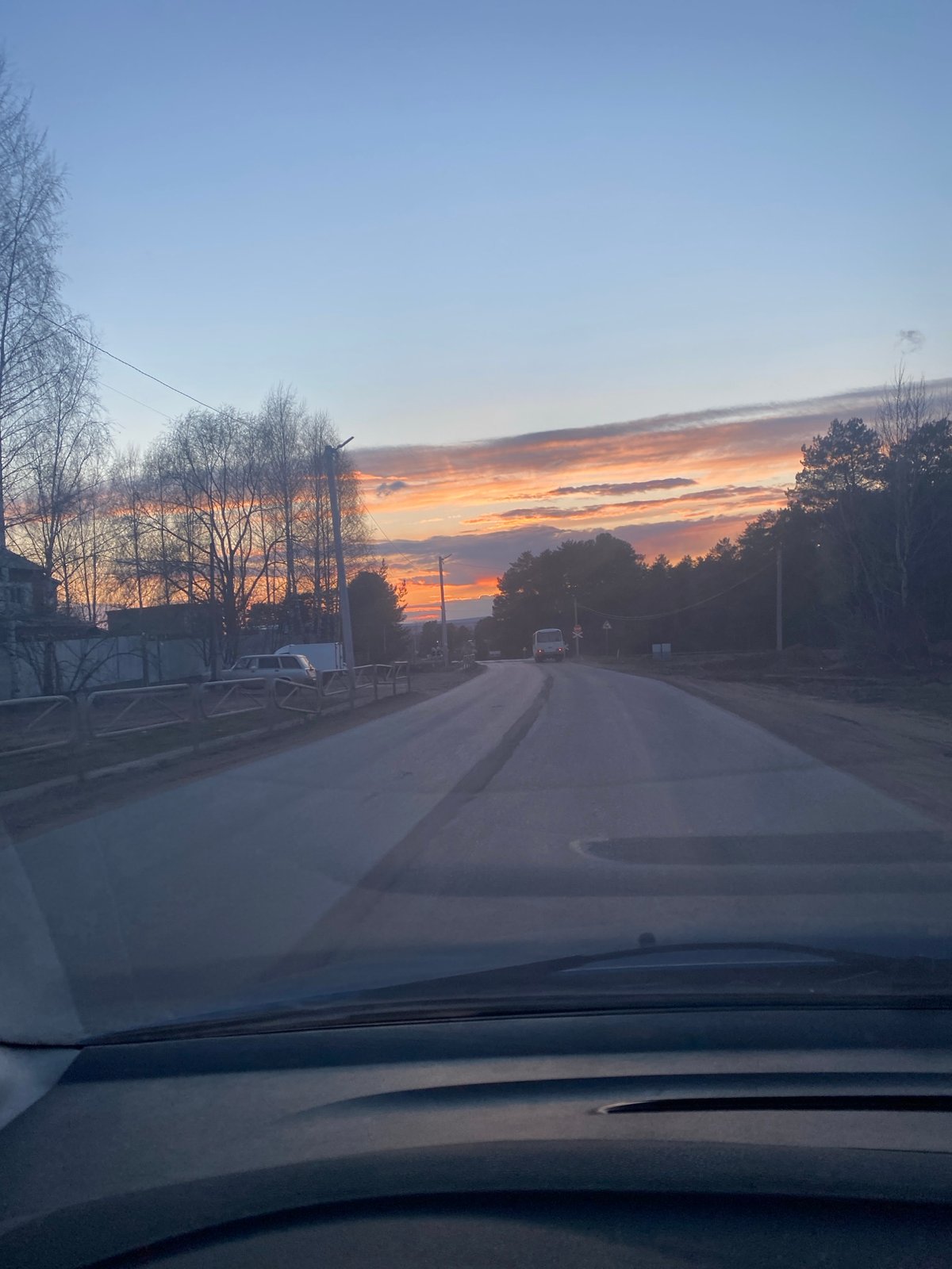 Car journey documented through photographs in Chaikovsky, Russia
