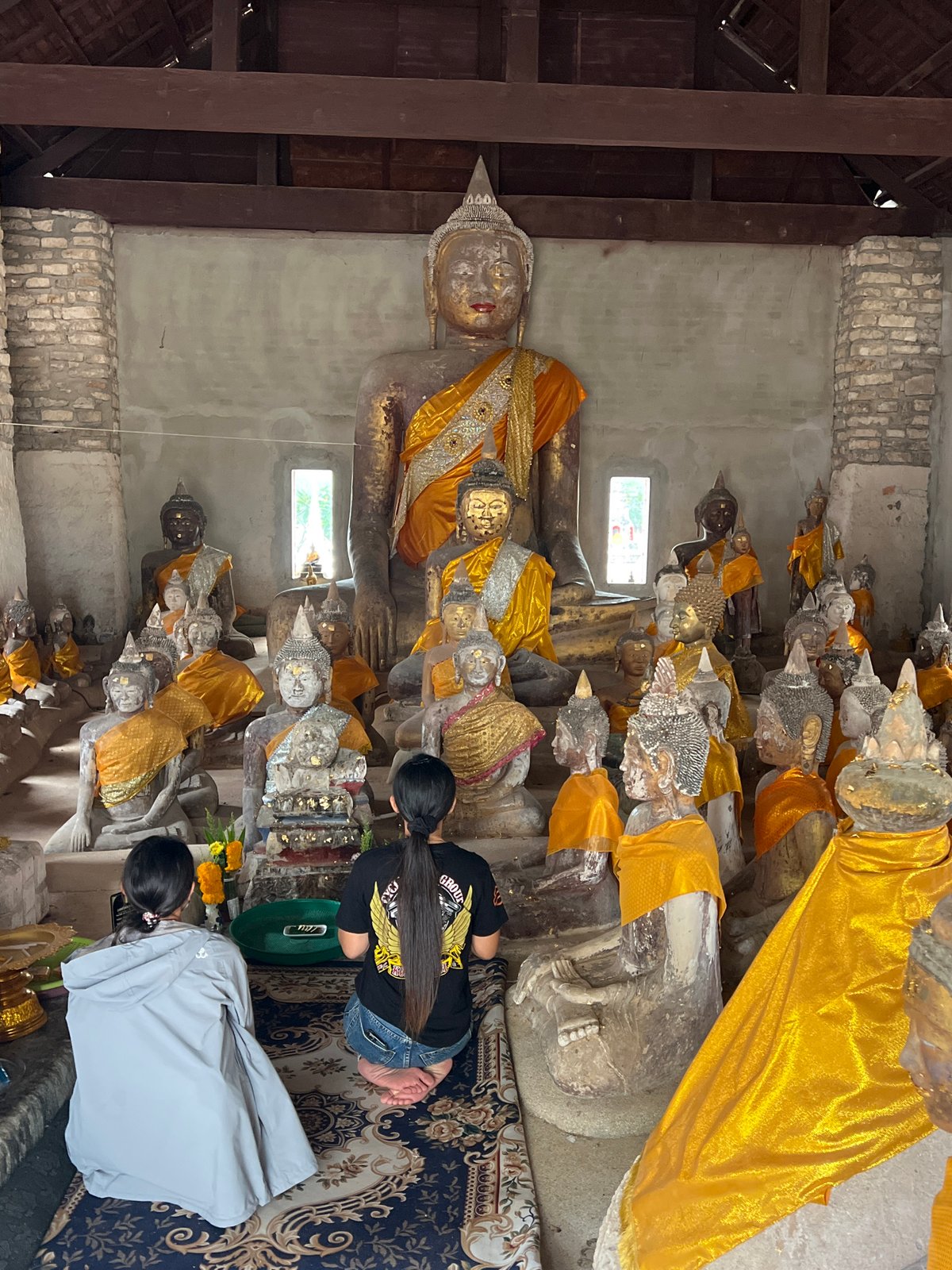Buddhist temple statues and shrine details, Ko Samui
