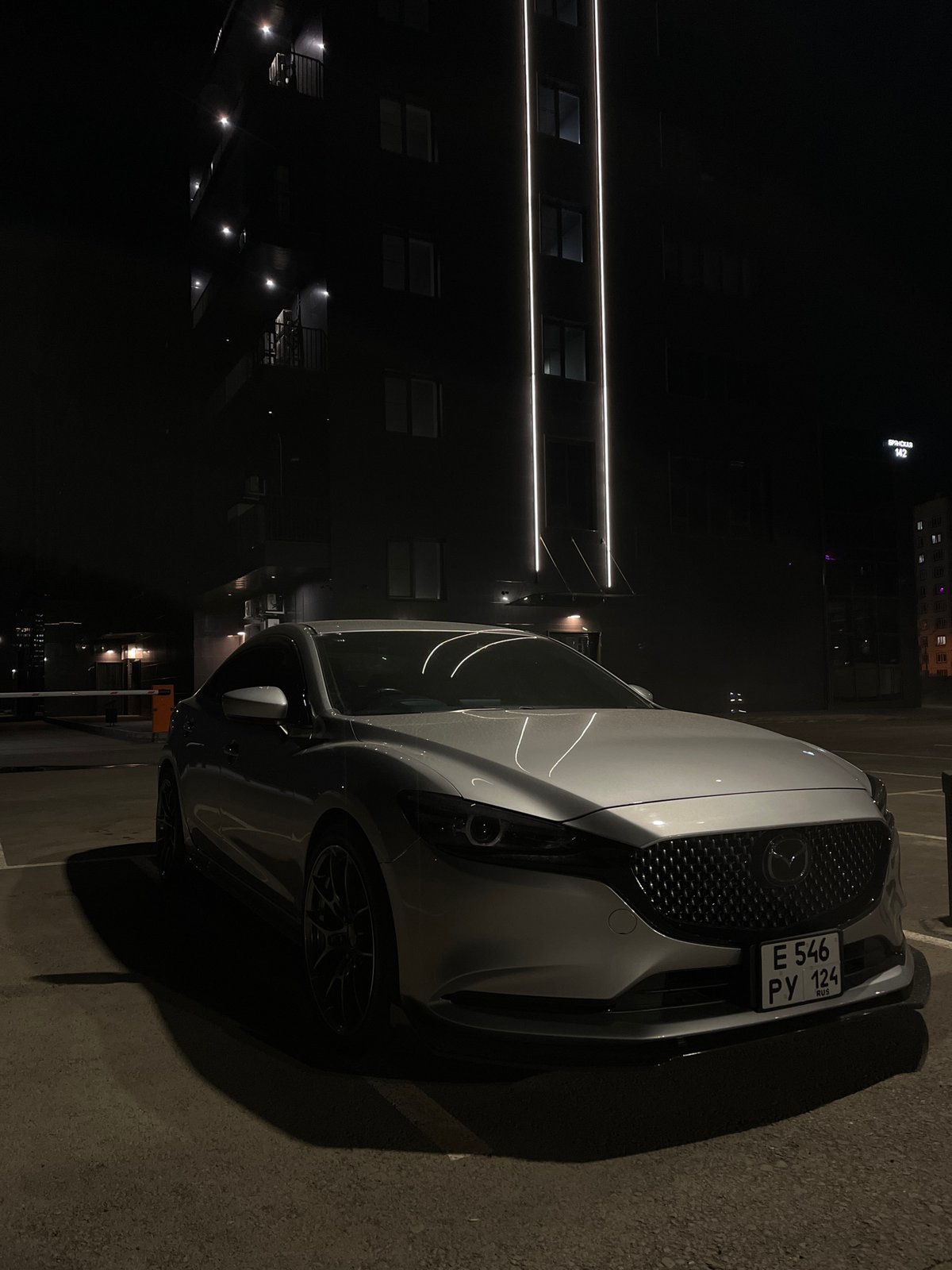 Vintage Russian car spotted in Krasnoyarsk evening parking