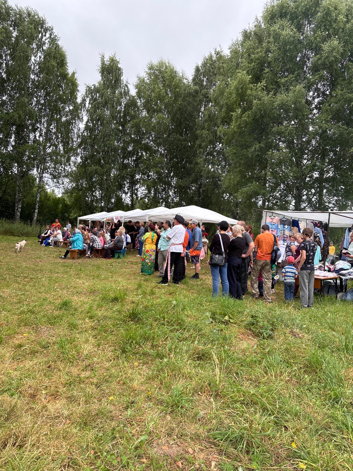 Traditional folk festival in a rural Siberian clearing
