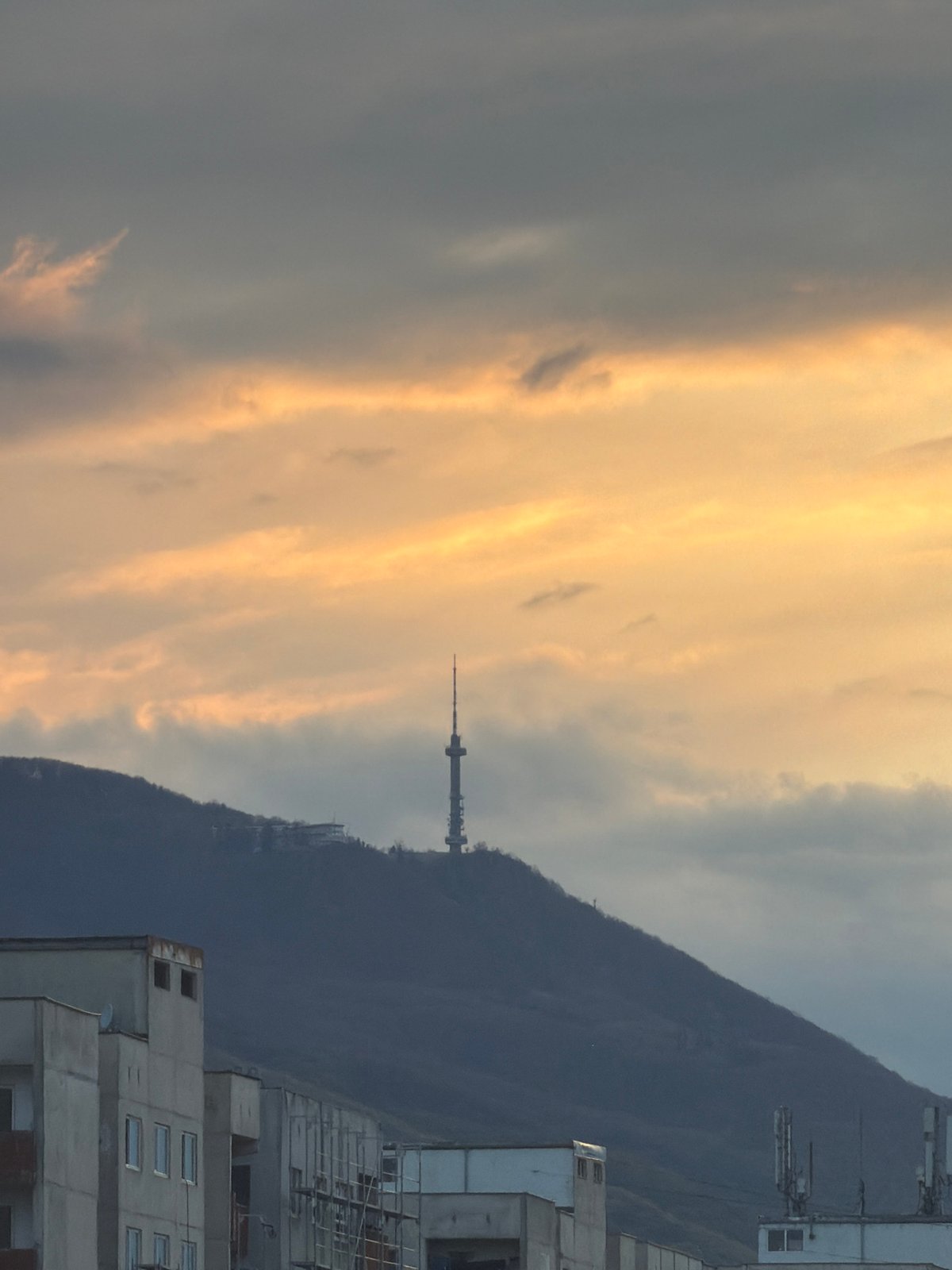 Sofia residents capture sunset cityscape and spring apple blossoms
