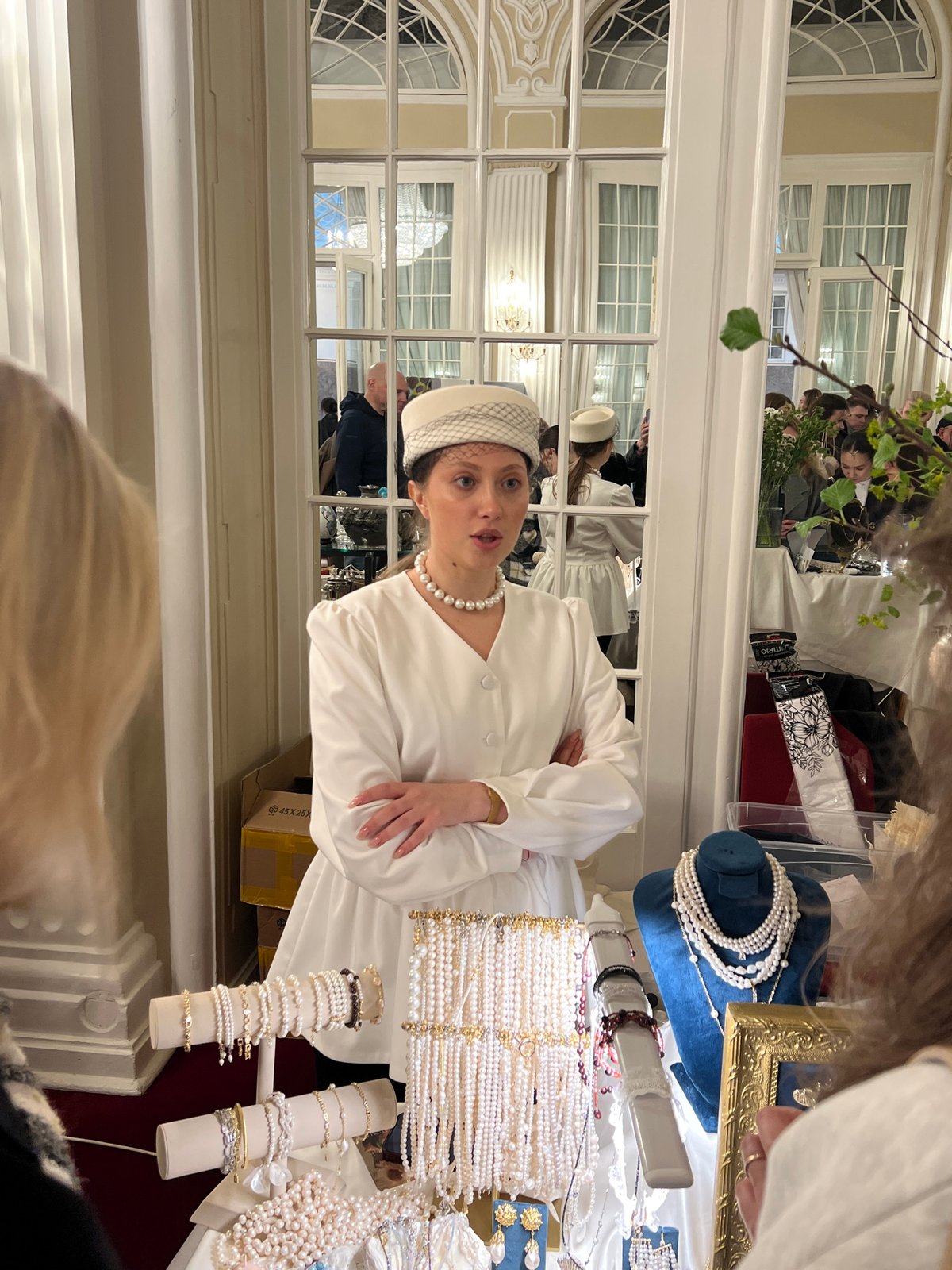 Indoor market event draws crowds in historic Saint Petersburg venue