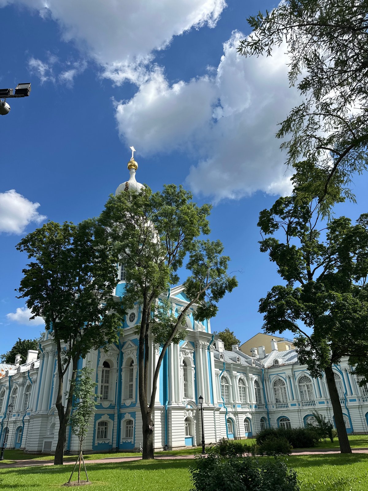 Up close with Smolny Cathedral's Baroque details, Saint Petersburg
