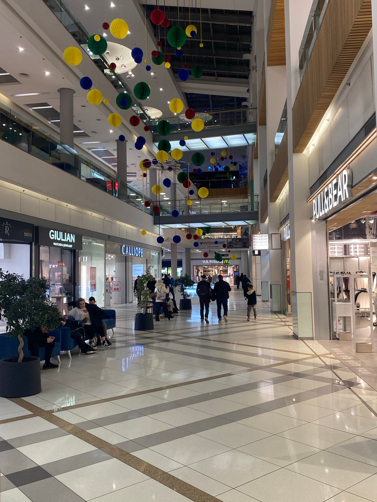 Shopping mall interior observed in Varna, Bulgaria