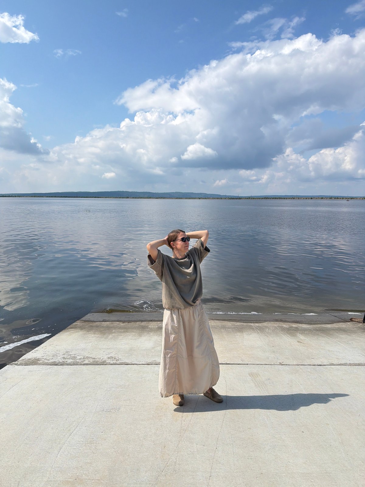 Hanging out along the Chaikovsky waterfront on a summer morning