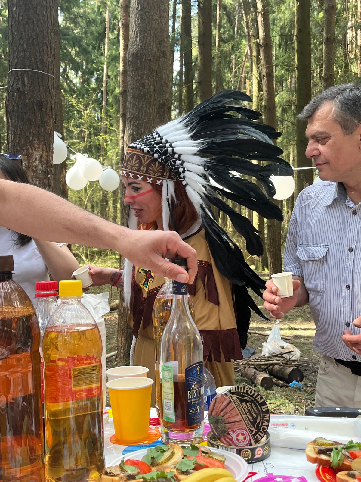 Person in Native American costume spotted at woodland gathering