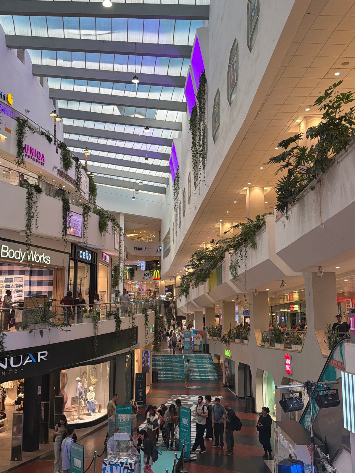 Shopping activity documented at Tel-Aviv mall