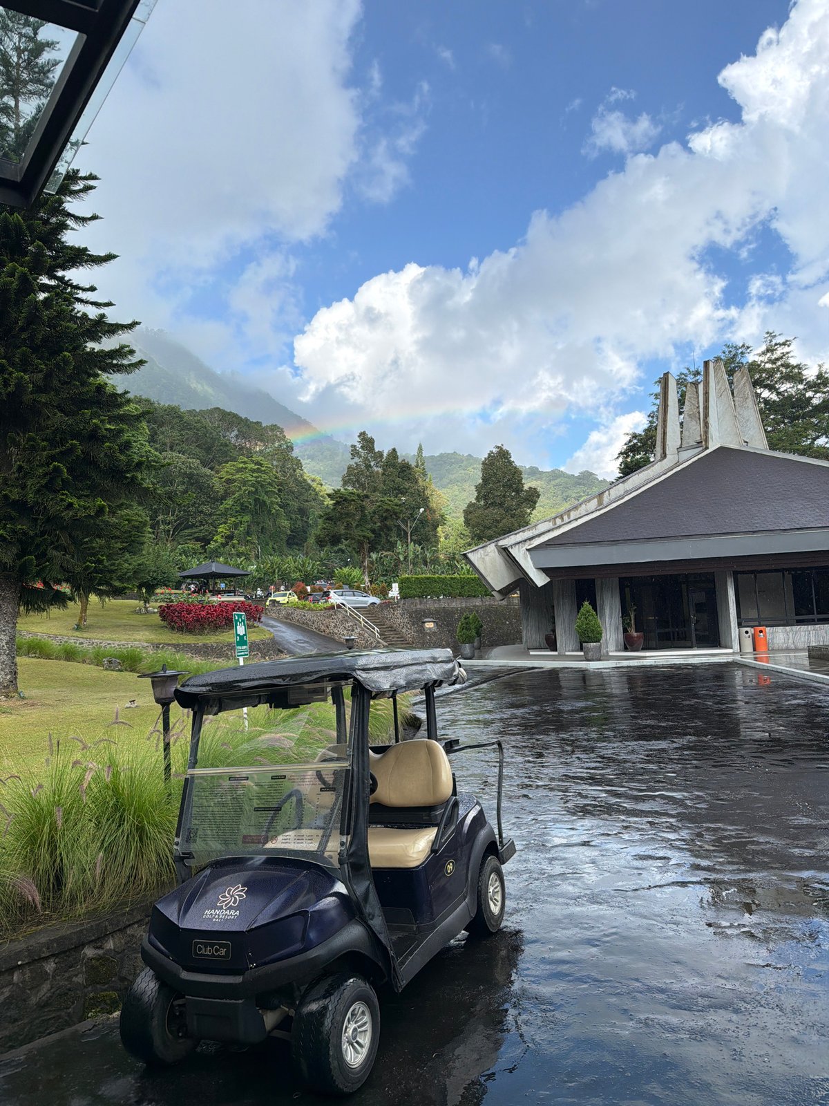 Post-rain clearing skies observed at Bali resort