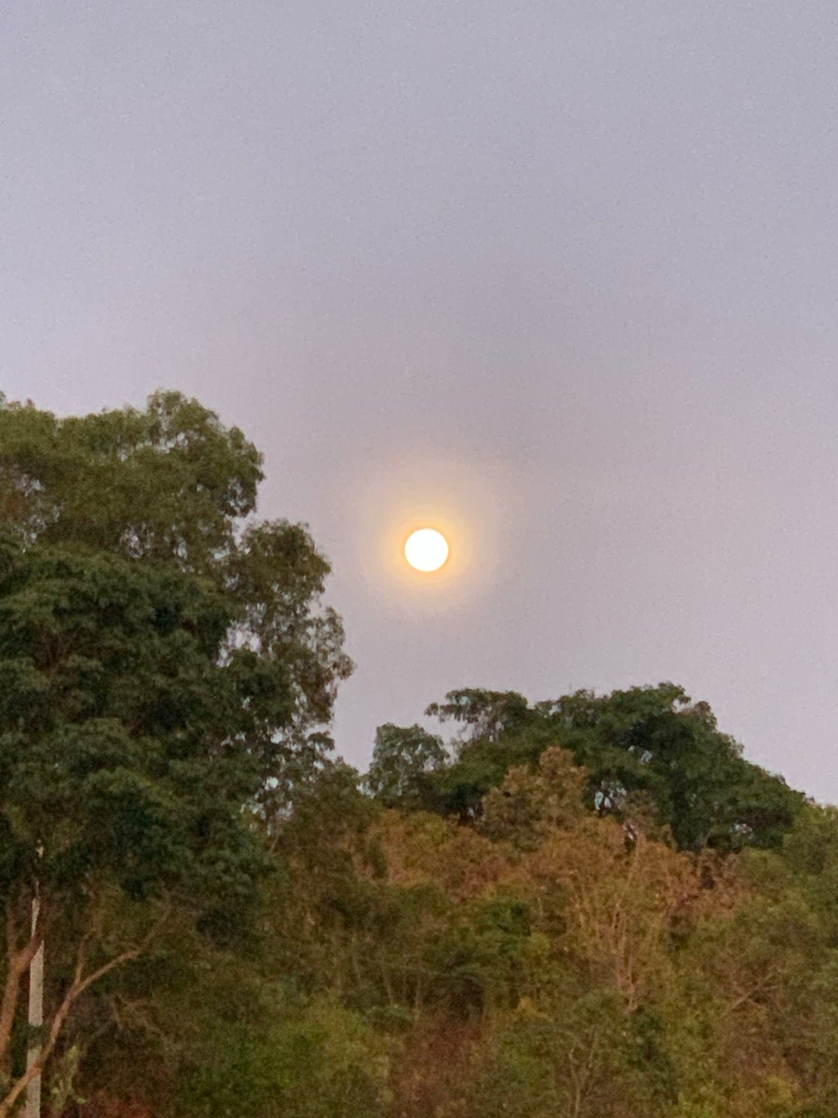 Bright moon observed over Ban Bang Rak, Thailand