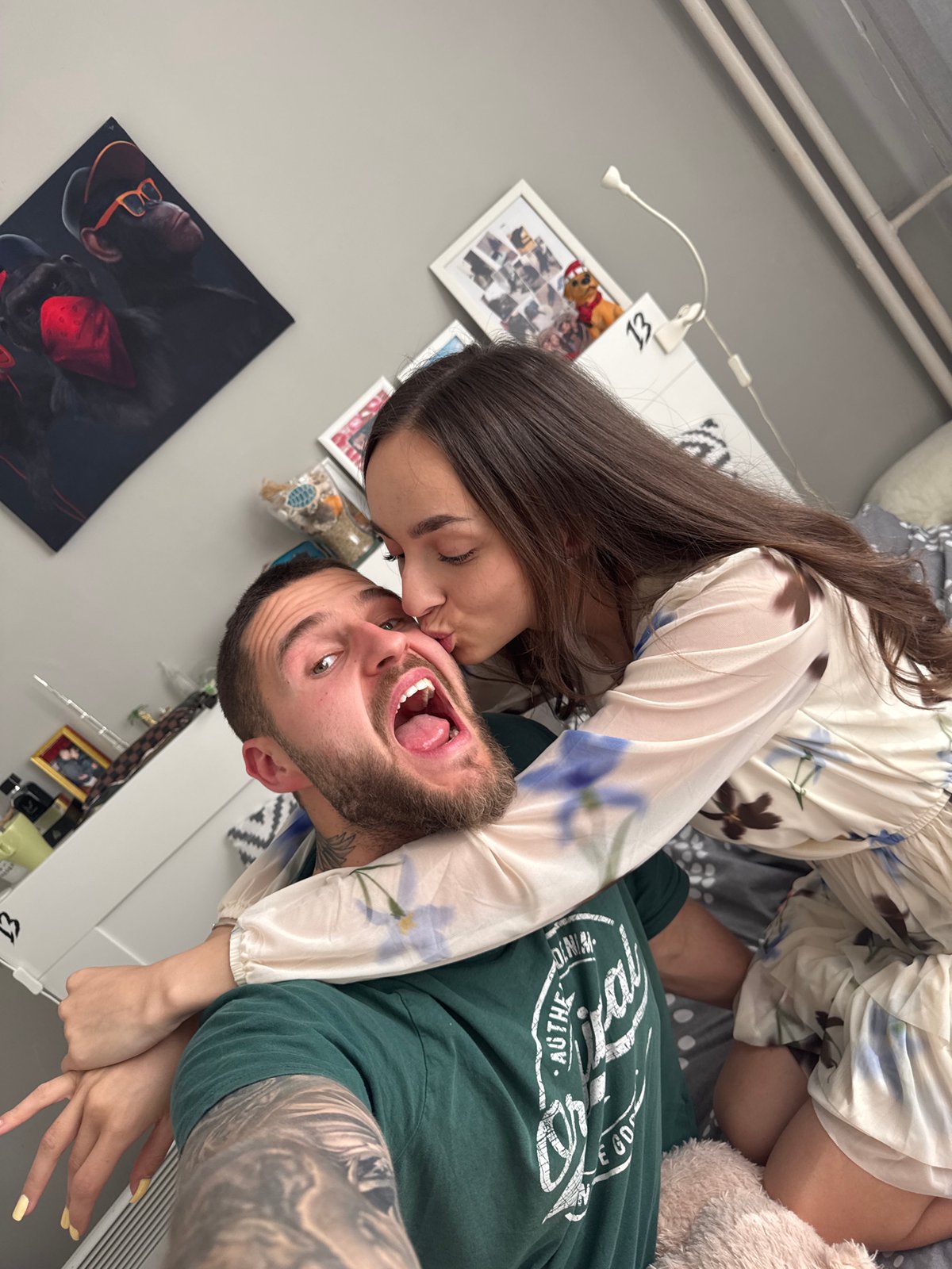 Couple shares intimate moments during afternoon photo session in Sofia