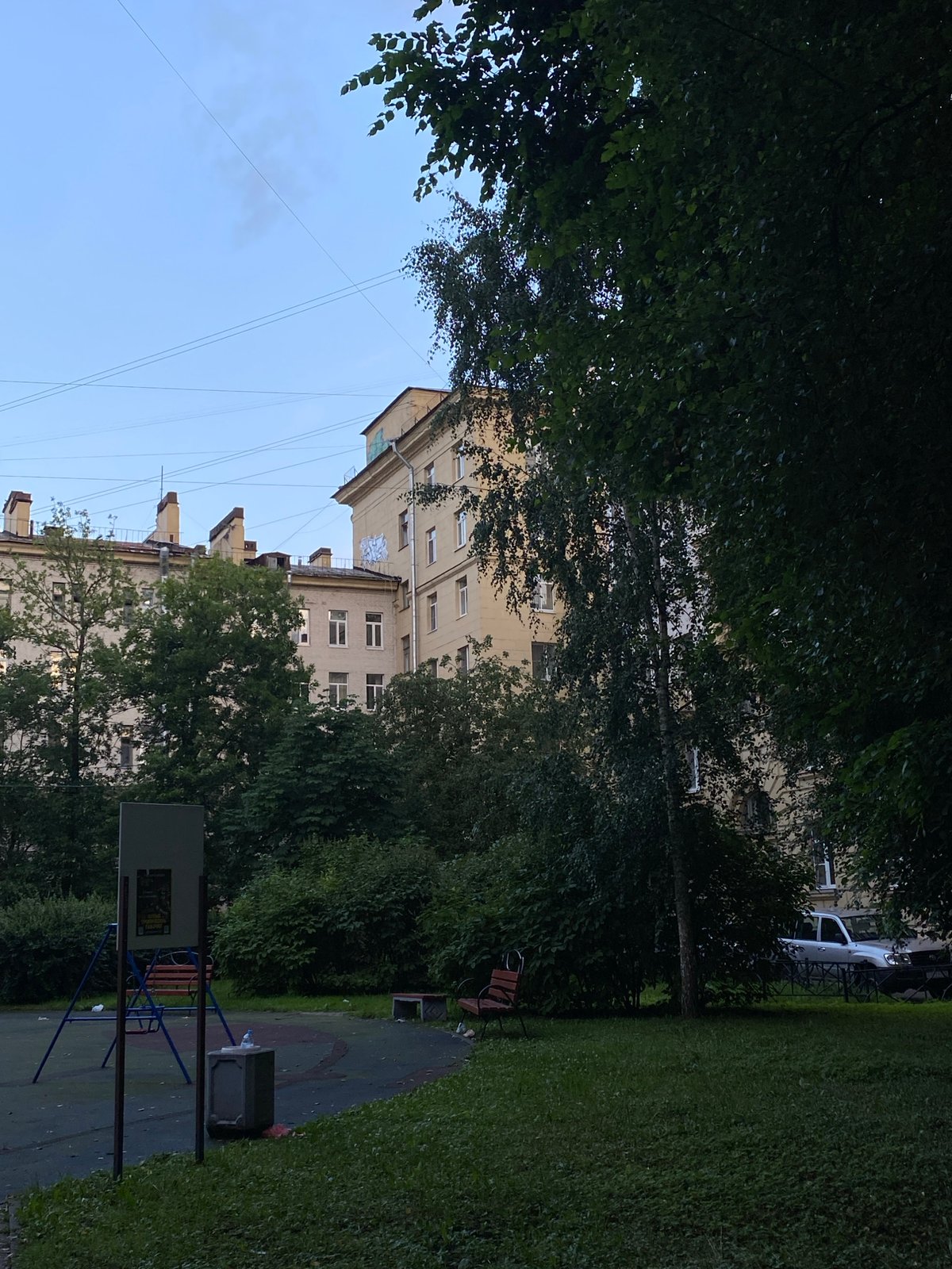Inside and outside a Saint Petersburg residential building