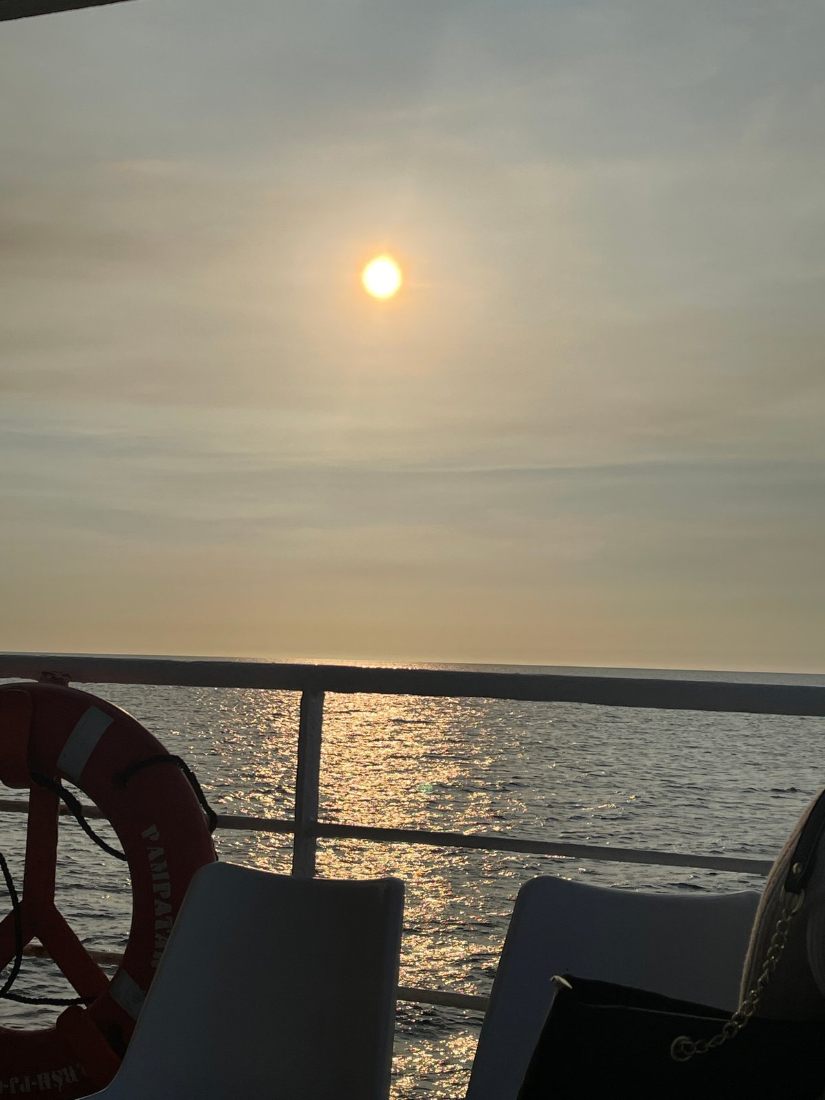 Sunset view captured from boat off Venezuela coast