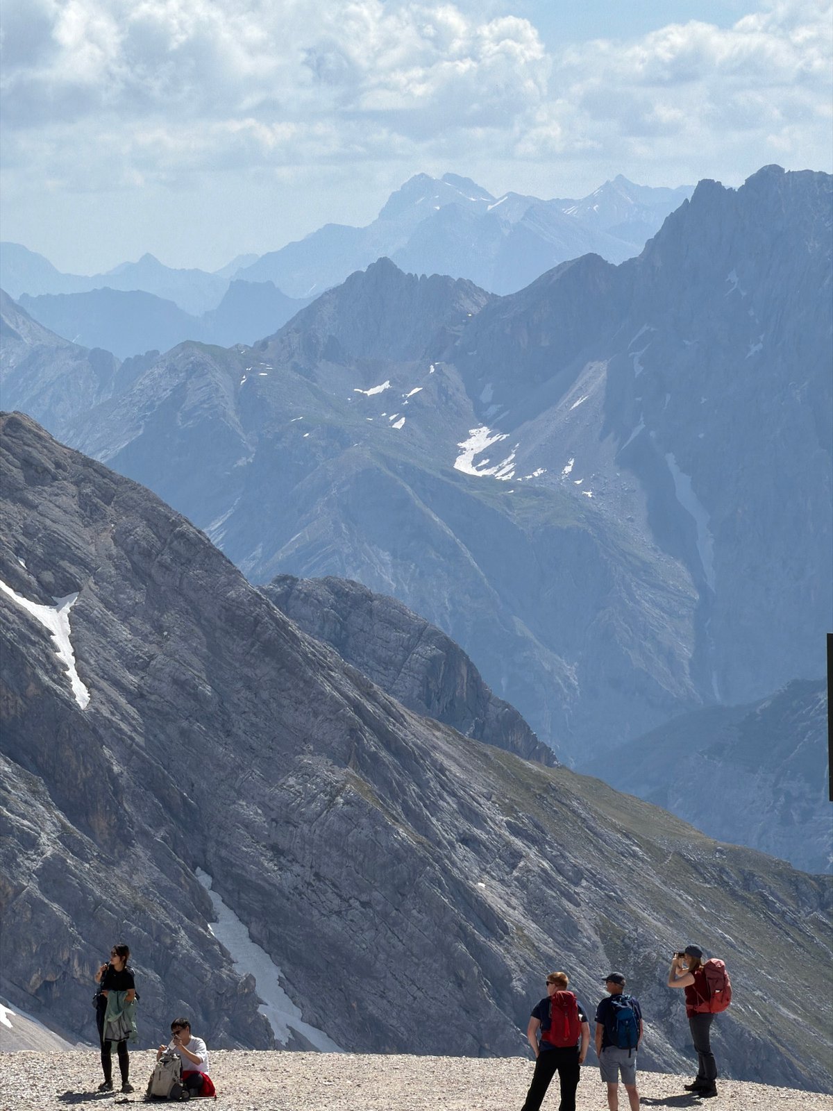 Clear-sky views from the top of the Zugspitze