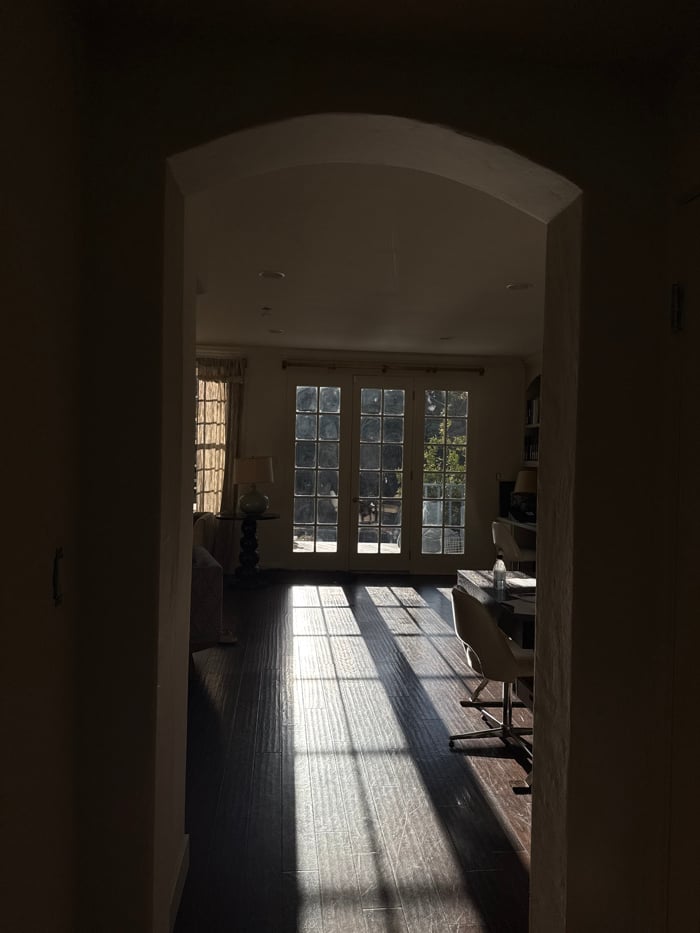 Residential interior documented in Los Angeles during early morning hours