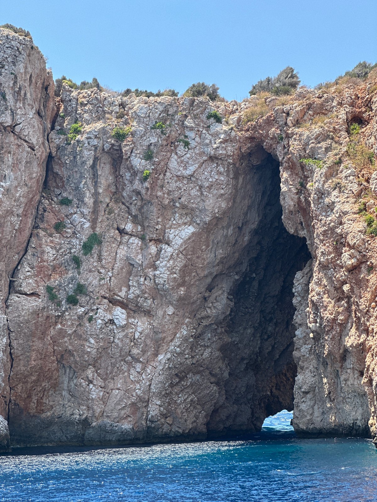 Sea caves and rock arches along the Turkish Mediterranean coast