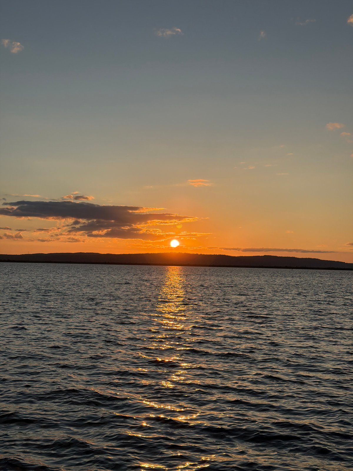 Sunset documented along Kama River in Chaikovsky, Russia