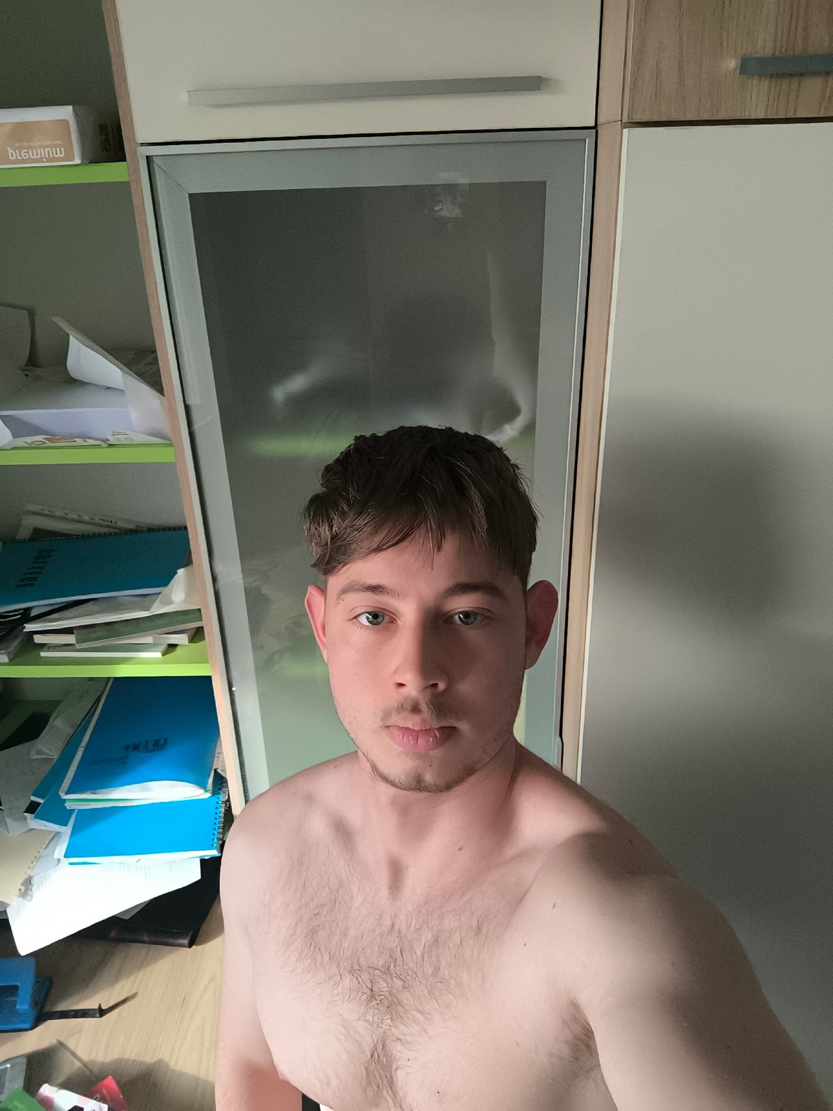 Man photographed taking selfies indoors in Sofia