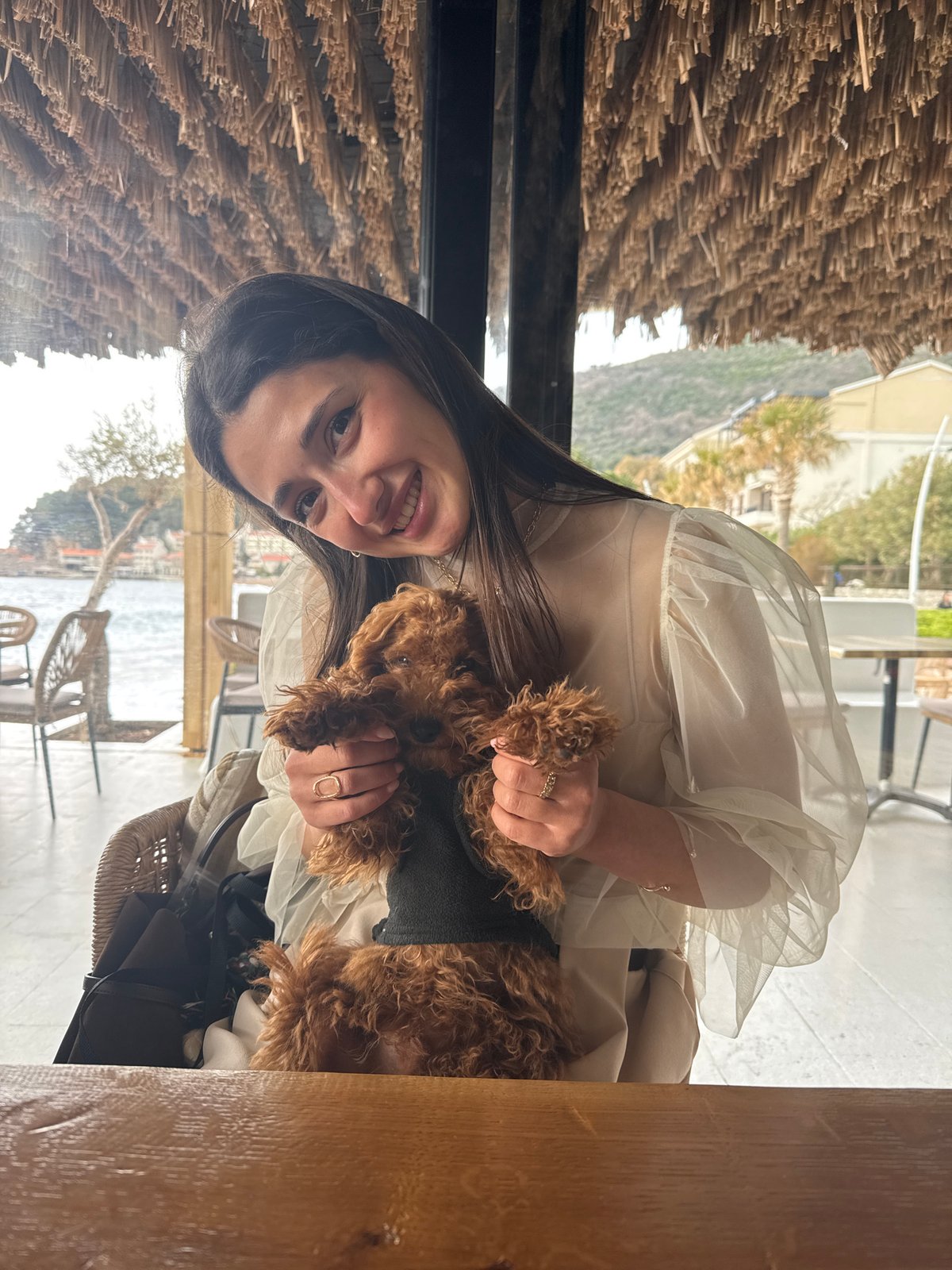 Morning life observed in Petrovac Montenegro coastal town center