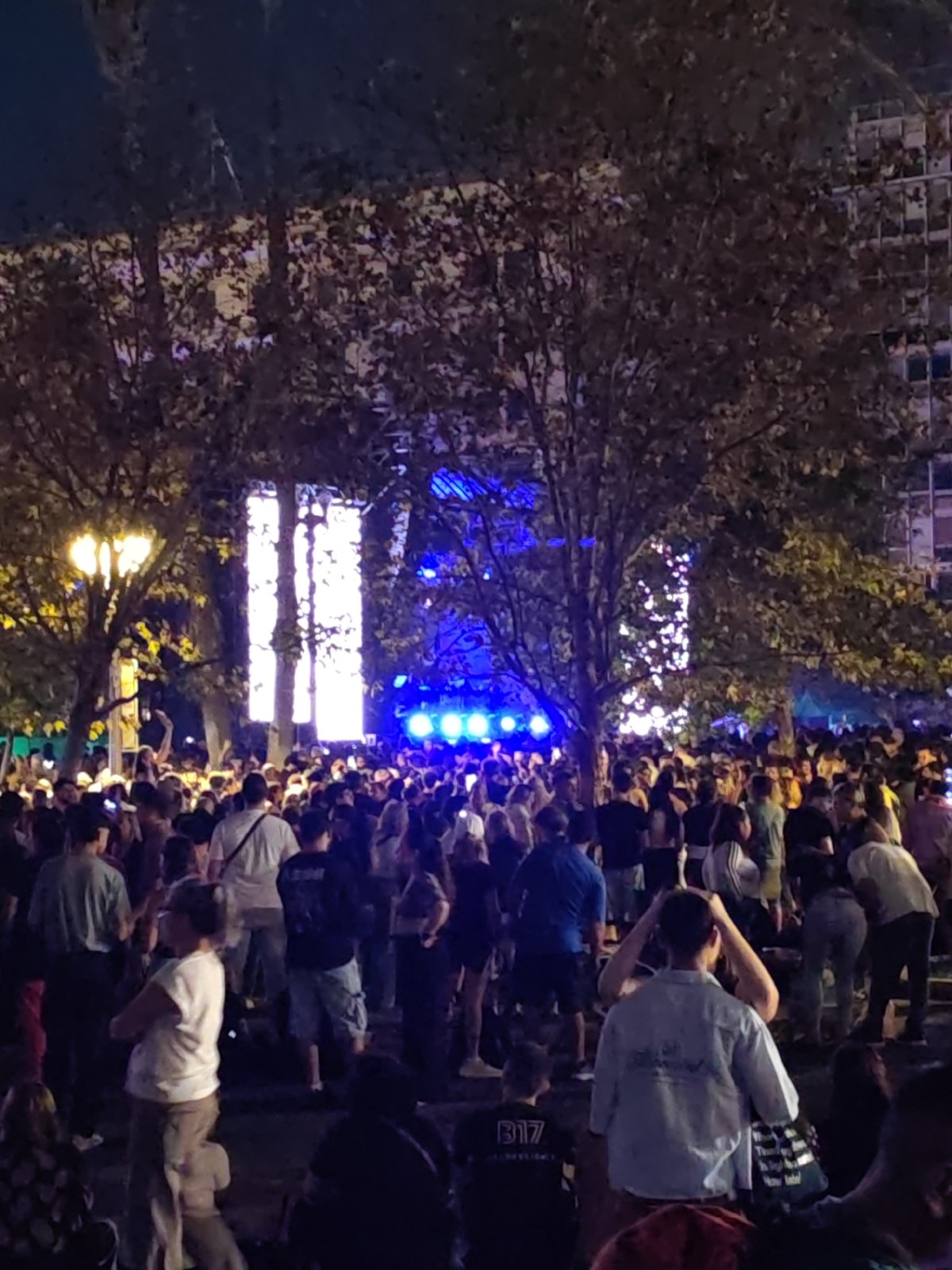 Large crowd gathers for nighttime event in Buenos Aires
