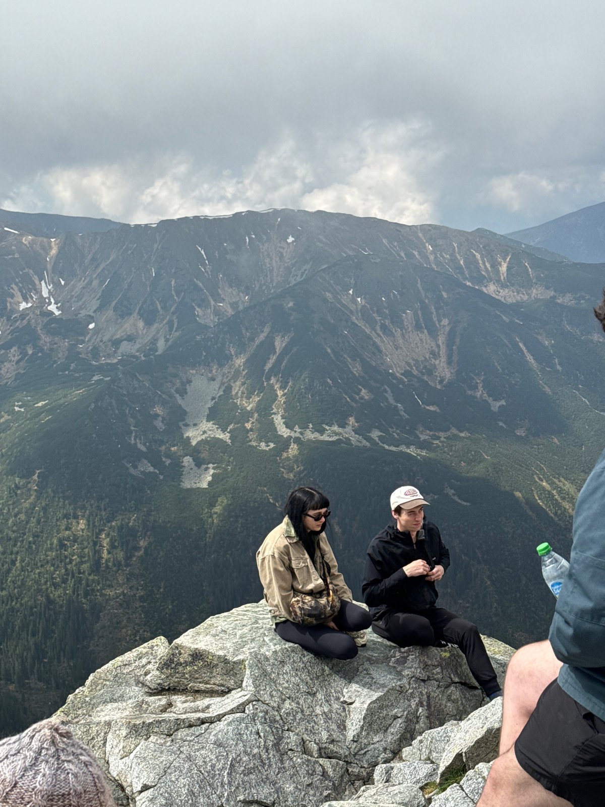 Mountain climbers scale cliffs near Zakopane, Poland