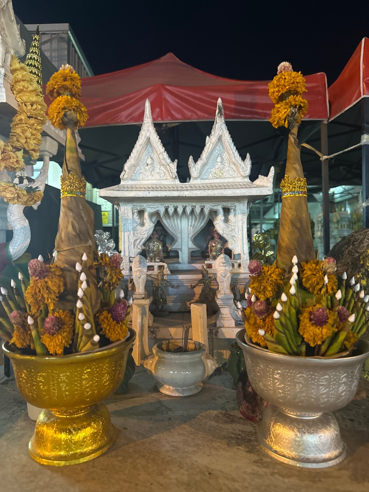 Shrines, dragons, and a cannabis shop in Baan Mae Nam