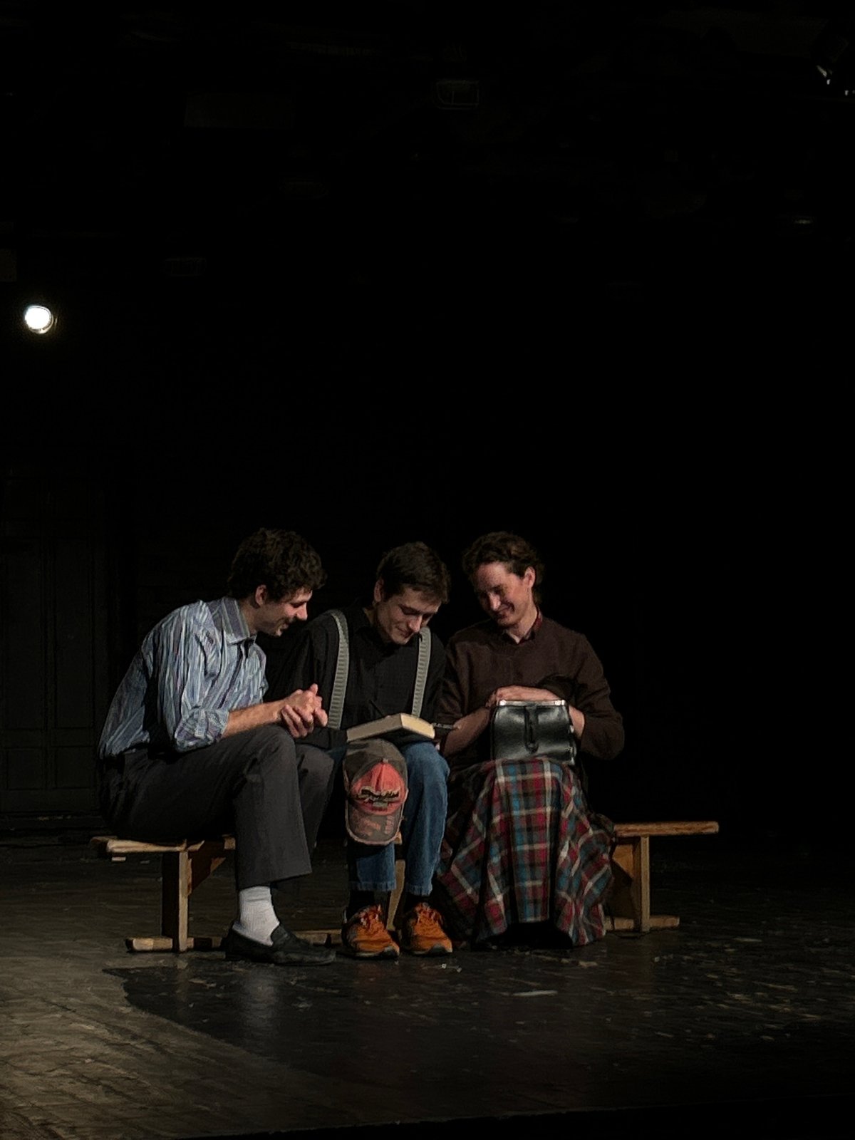 Behind the scenes and onstage at a theater production