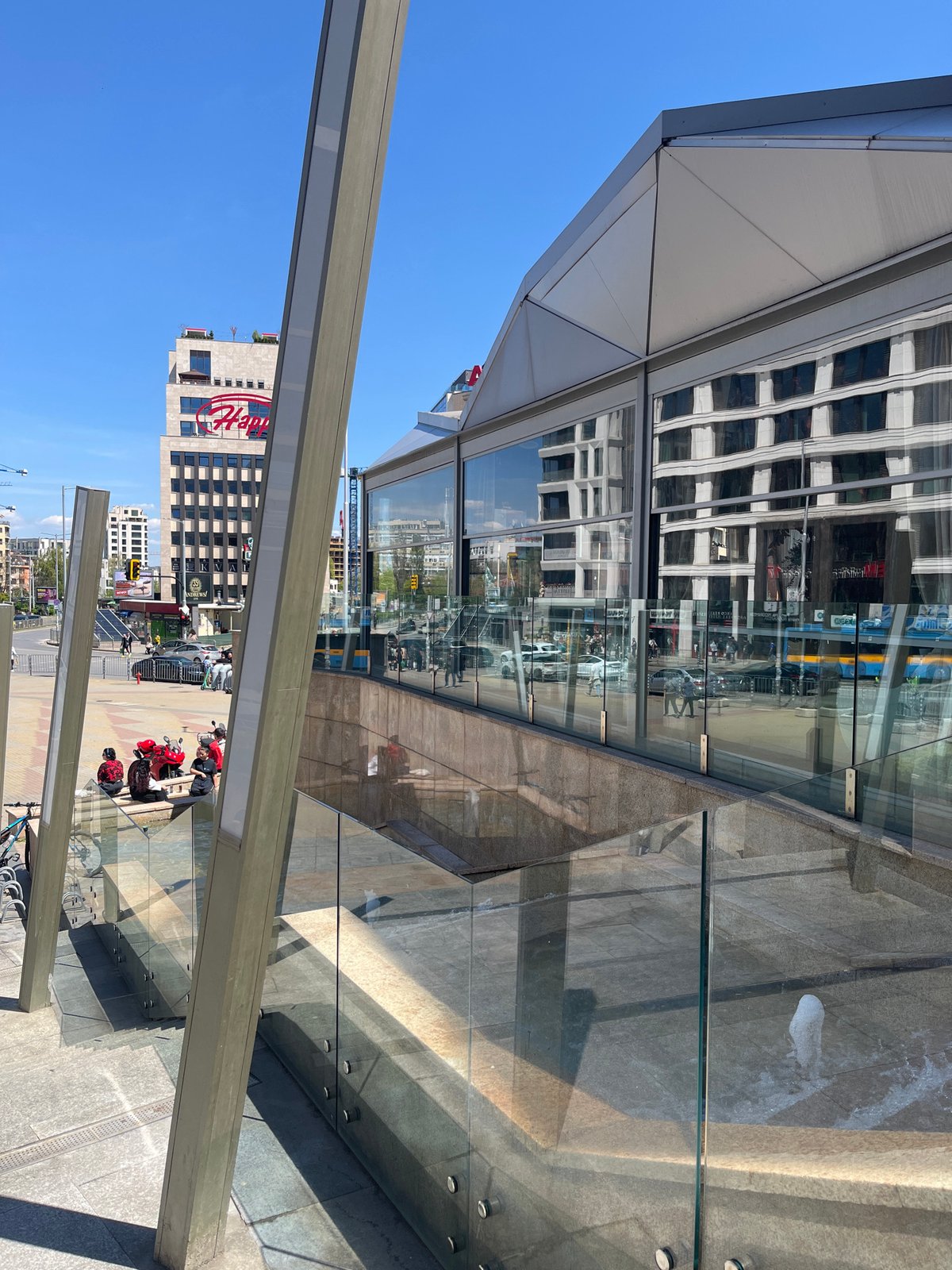 Morning scenes captured around Sofia's modern cityscape