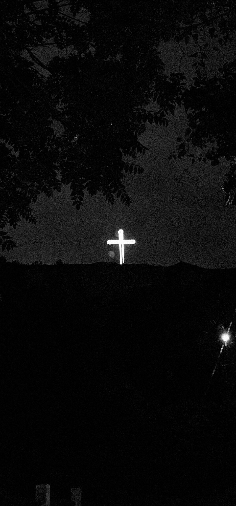 Anonymous photographer documents nighttime journey in black and white